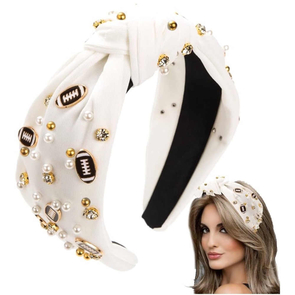 Elegant White Embellished Headband